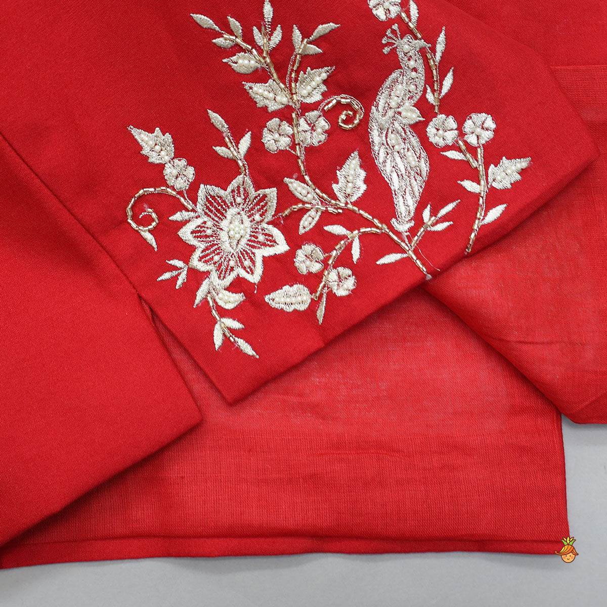 Printed Kurta With Embroidered Jacket And Matching Pyjama