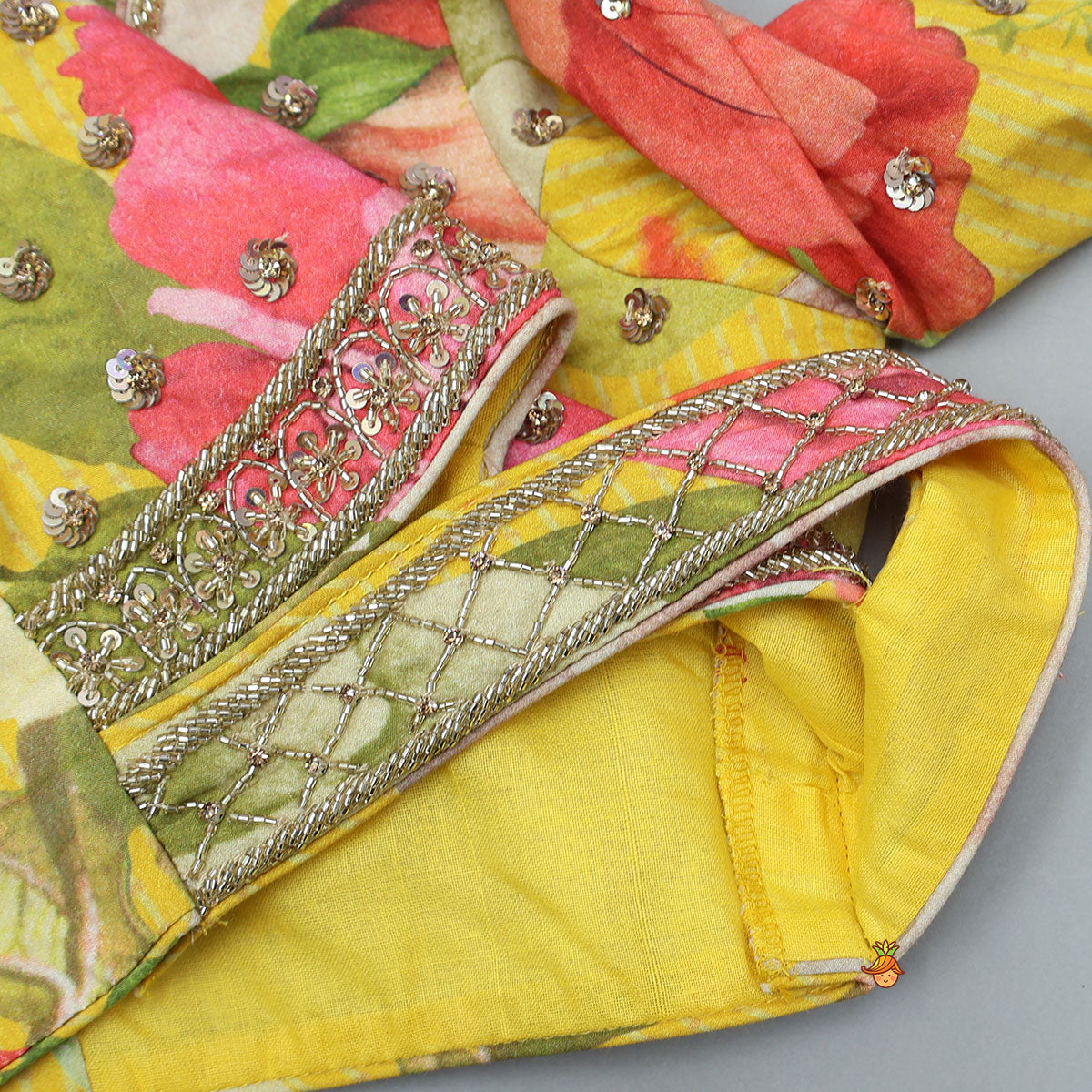 Cut Dana And Sequin Embroidered Top With Flared Lehenga And Dupatta