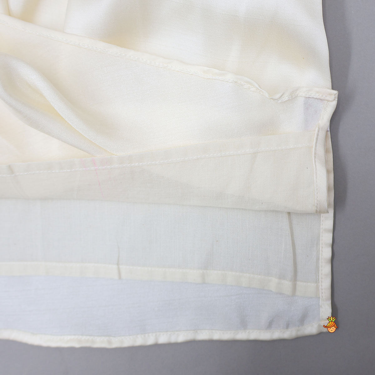 Cowl Kurta With Applique Work Jacket And Pyjama