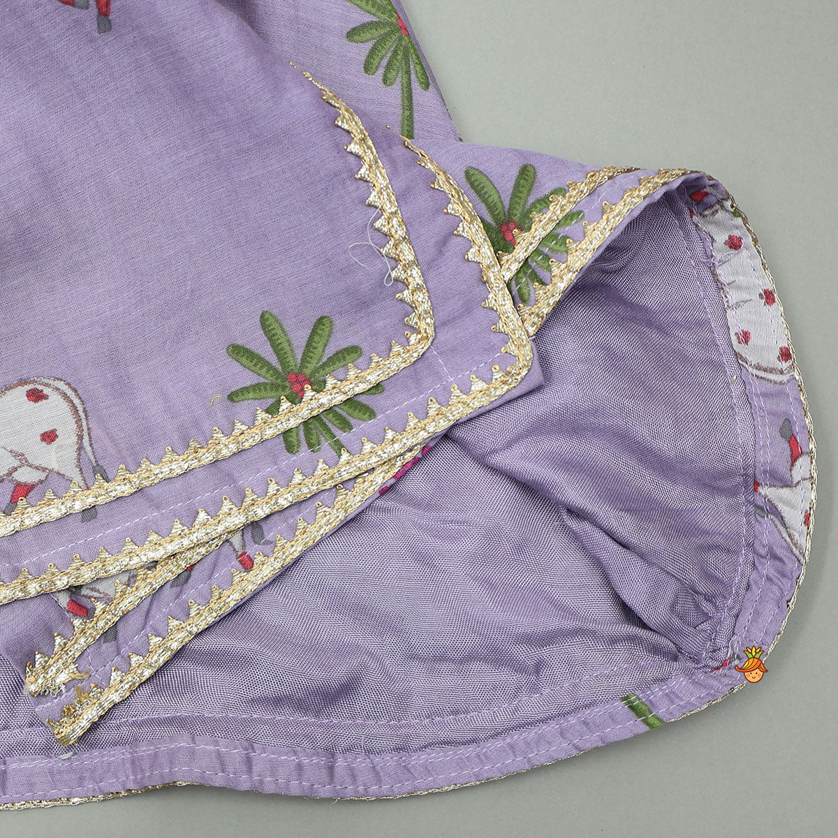 Angarkha Style Printed Ethnic Kurti And Palazzo