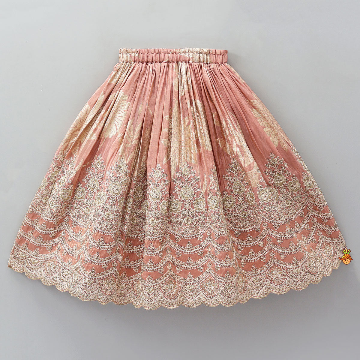 Blazer-Style Top And Scalloped Hem Lehenga