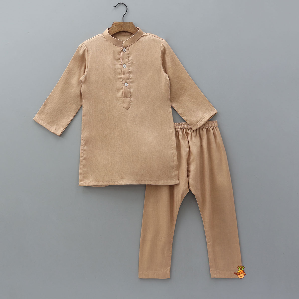 Ethnic Kurta With Velvet Jacket And Pyjama