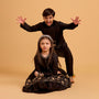 Ethnic Kurta With Embroidered Flap And Pyjama twinning model image 3