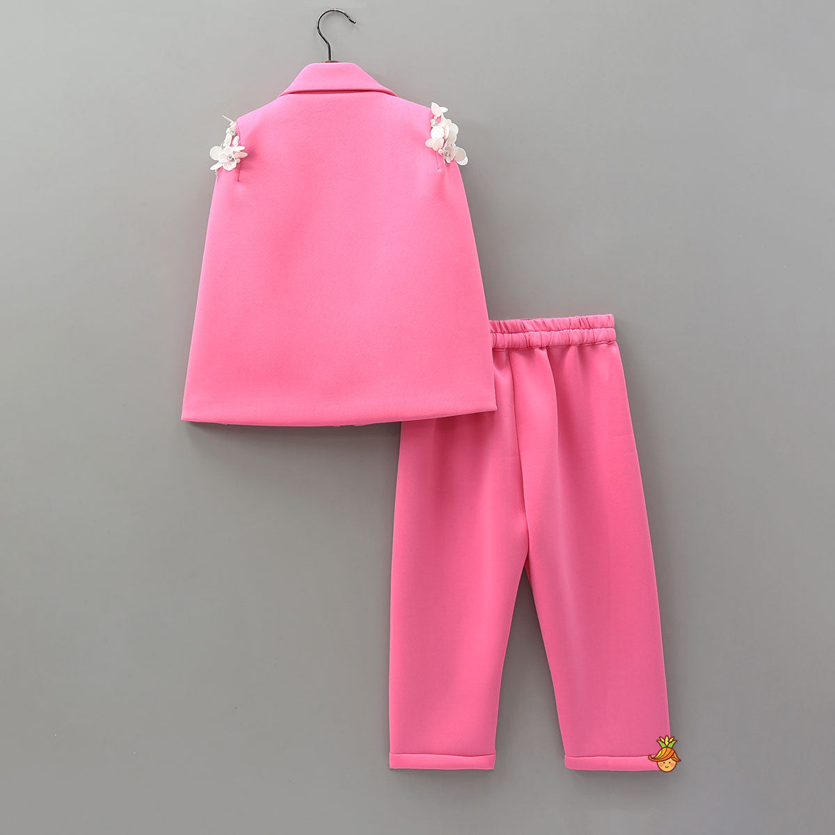 Embellished Blazer Style Top With Pant