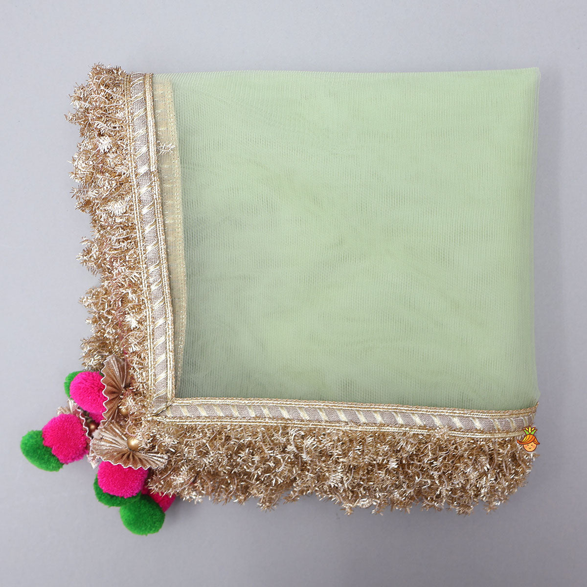 Hand Embroidered Adorable Kurti And Salwar With Contrasting Dupatta