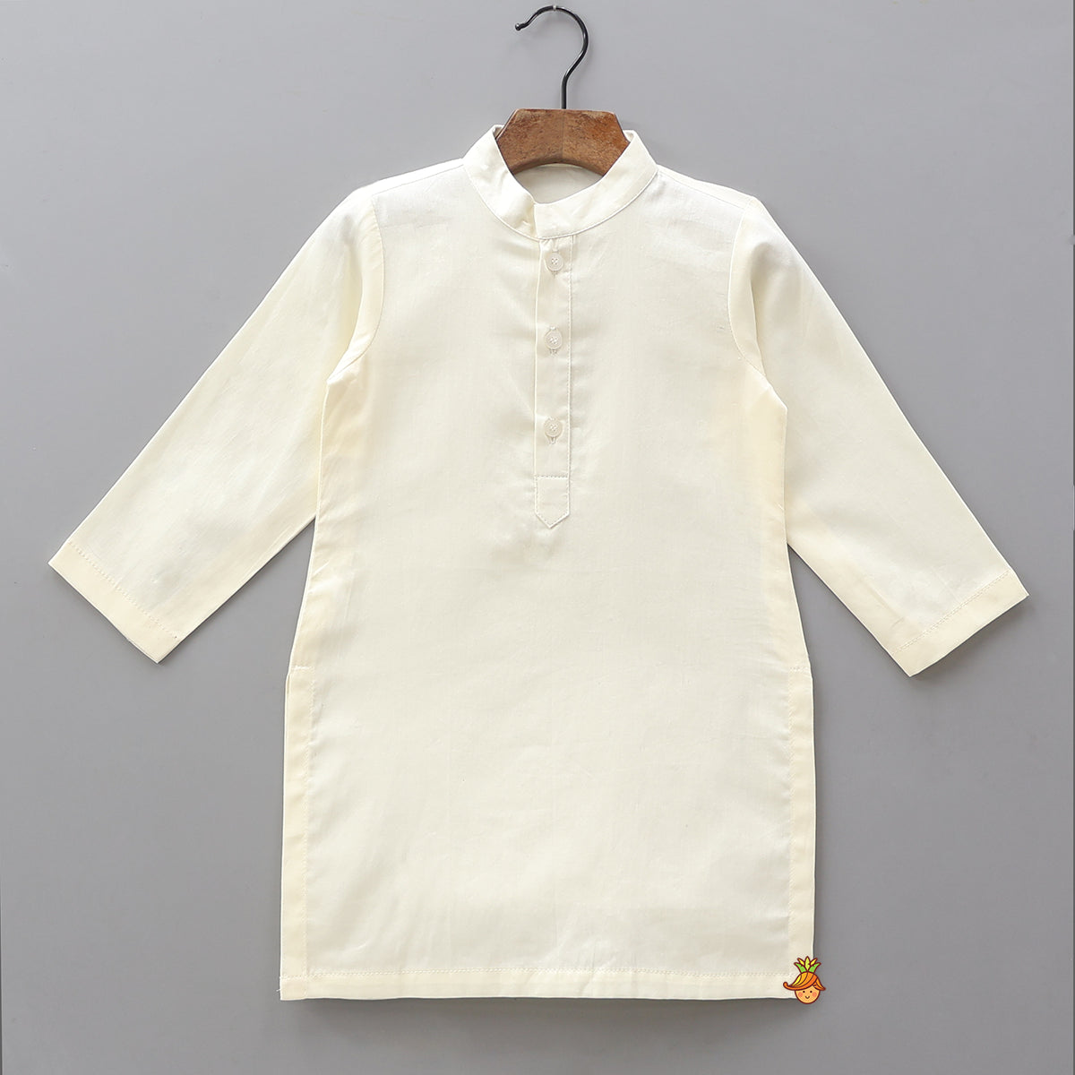 Ethnic Kurta With Brocade Front Open Jacket And Pyjama