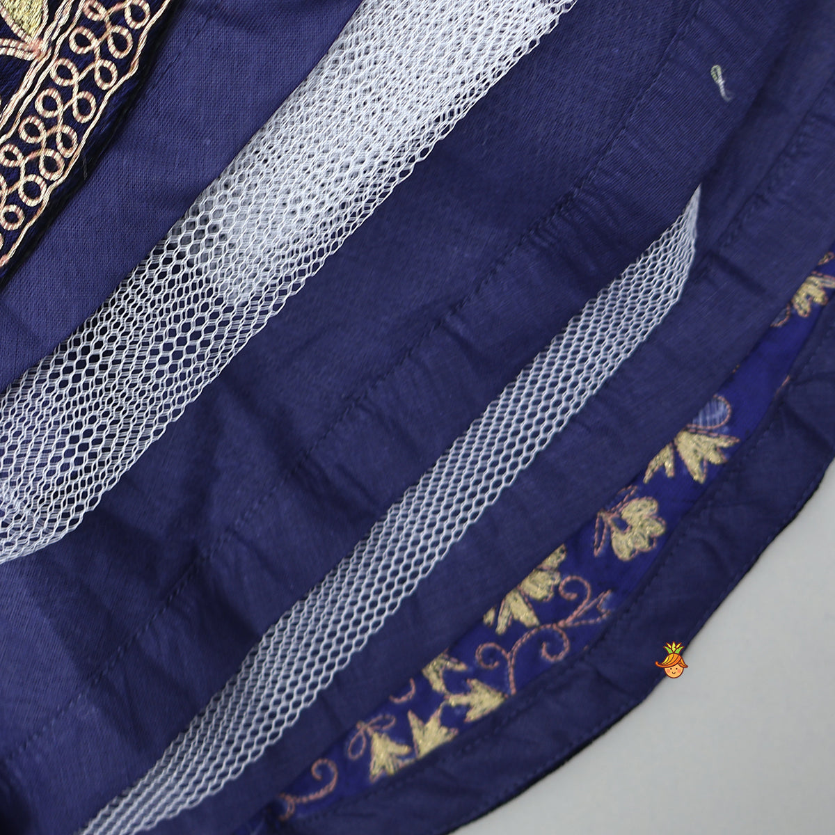 Stand Collar Velvet Charming Top And Lehenga