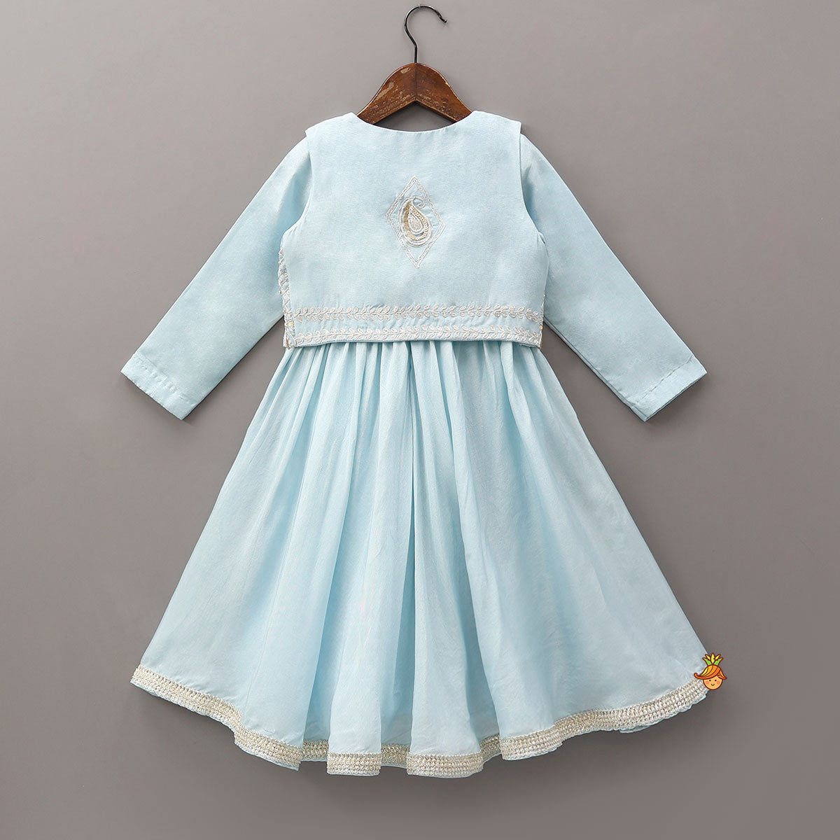 Ethnic Anarkali Style Kurti With Embroidered Jacket