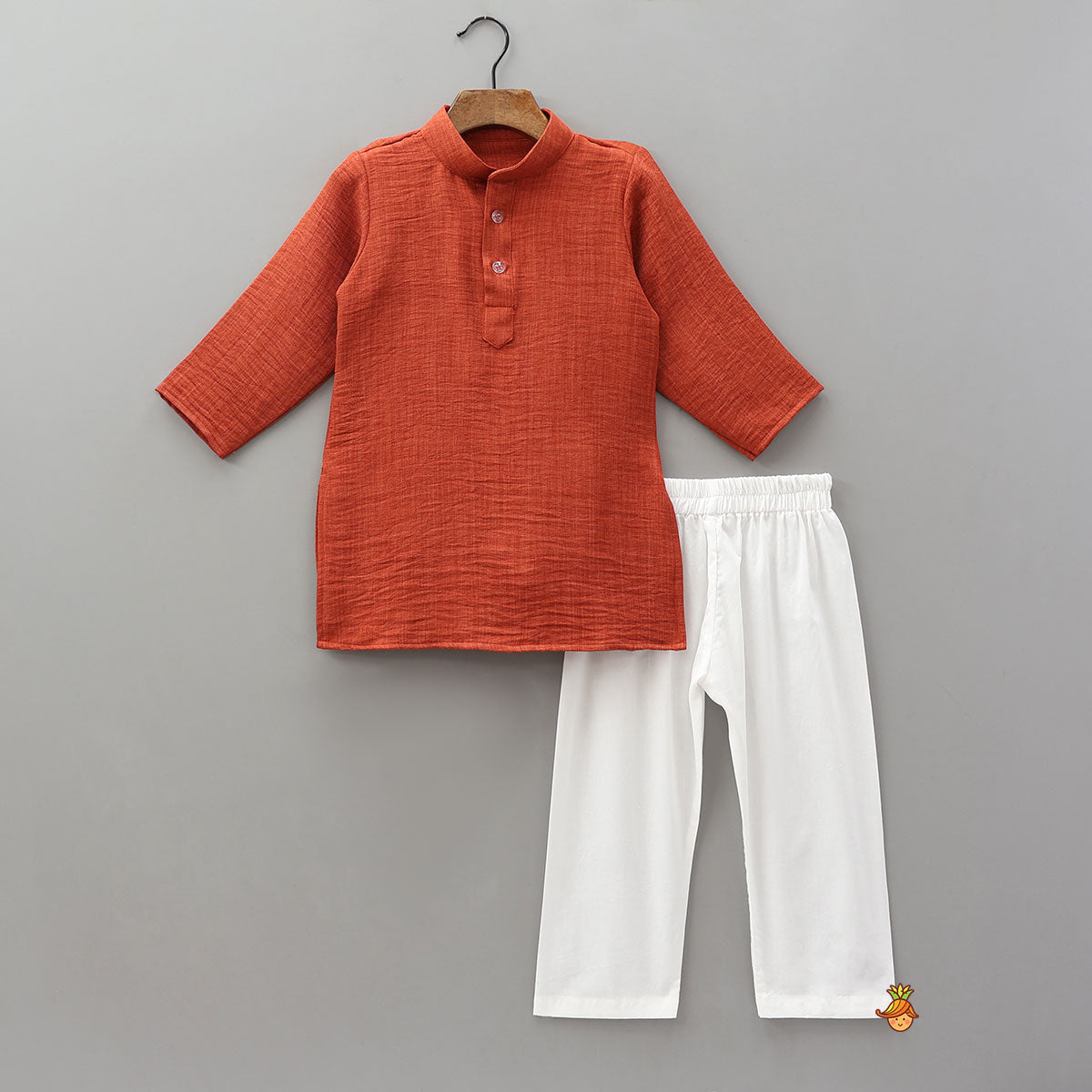 Ethnic Kurta With Matching Open Jacket And Pyjama