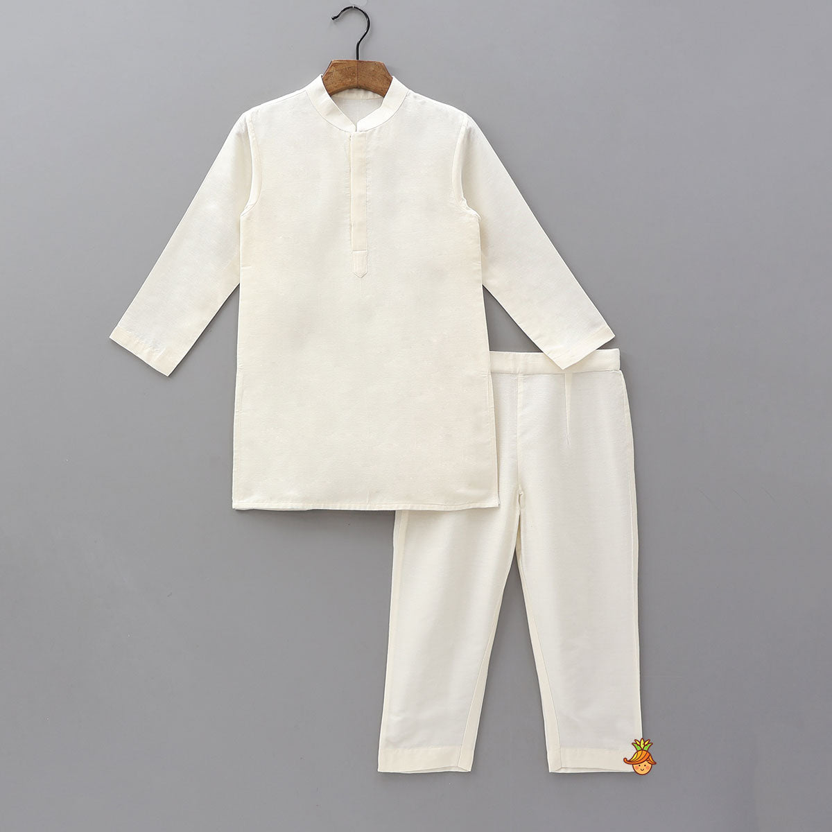 Ethnic Kurta With Hand Embroidered Jacket And Pyjama