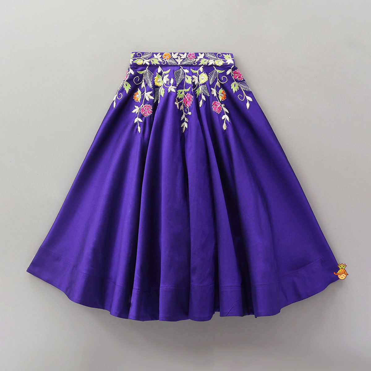 Charming Collar-Neck Front-Open Top And Lehenga