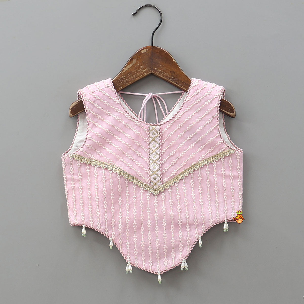 Curved Hem Top And Palazzo With Net Dupatta