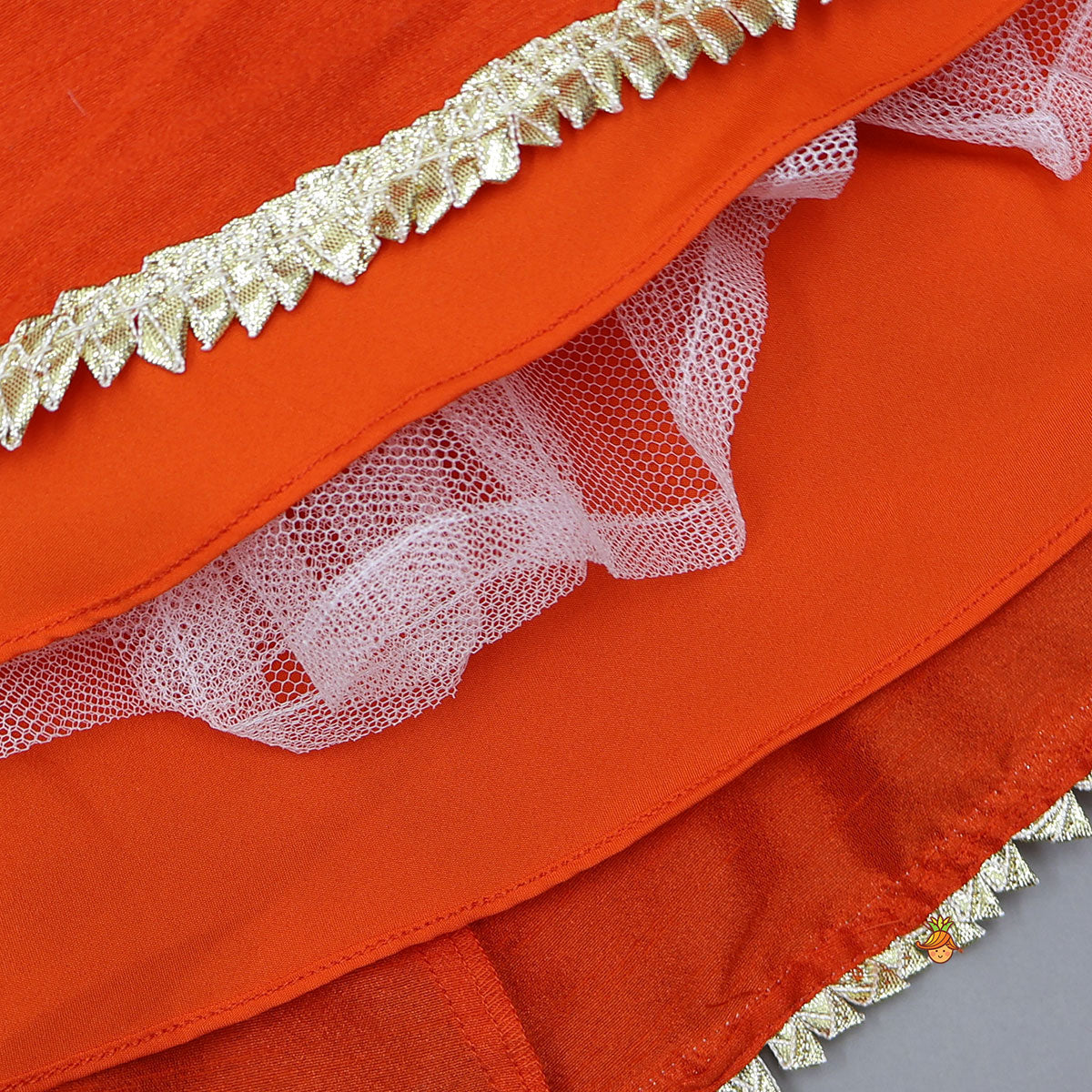 Stunning Gota Lace Detail Top And Lehenga With Matching Dupatta