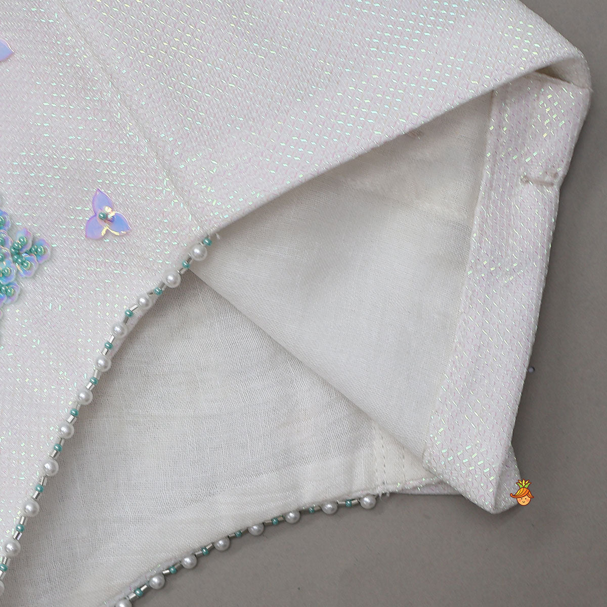 Elegant Strappy Shiny Top With Multi-Layered Lehenga