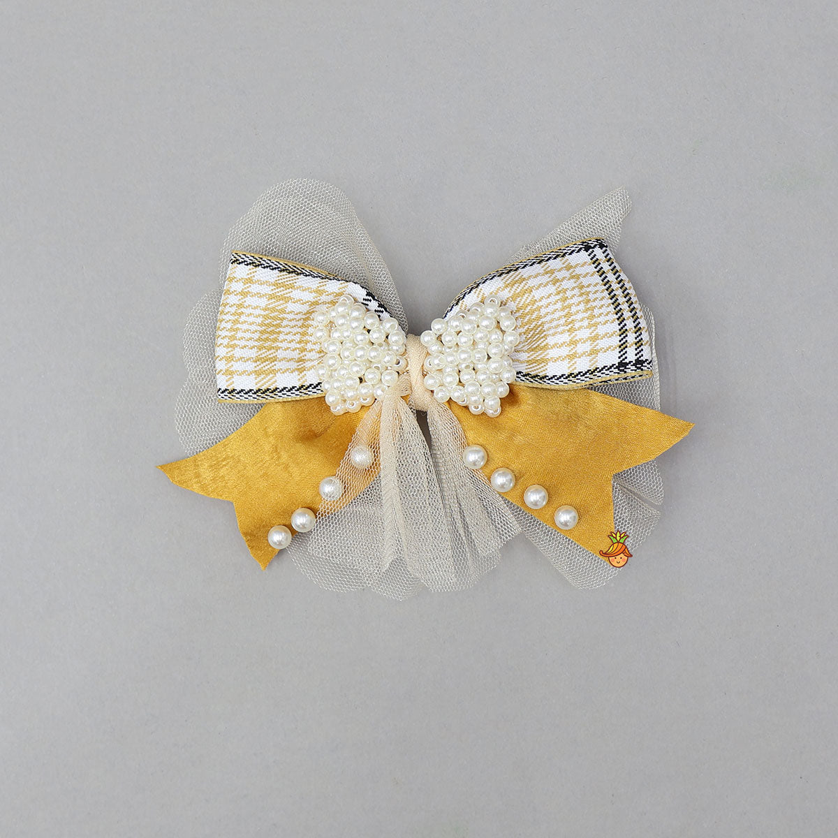 Charming Dual Tone Bow Hair Clip