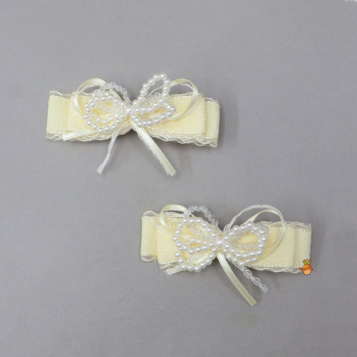 Handcrafted Ribbon Hair Clip - Set Of 2