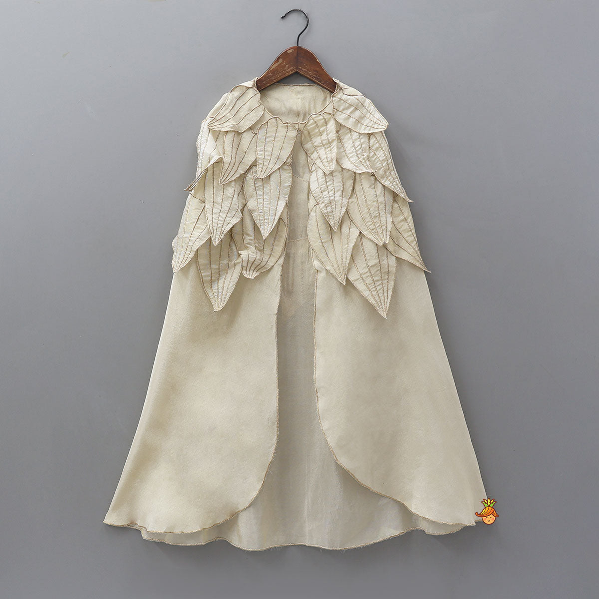 Dress With Applique Work Shimmery Cape