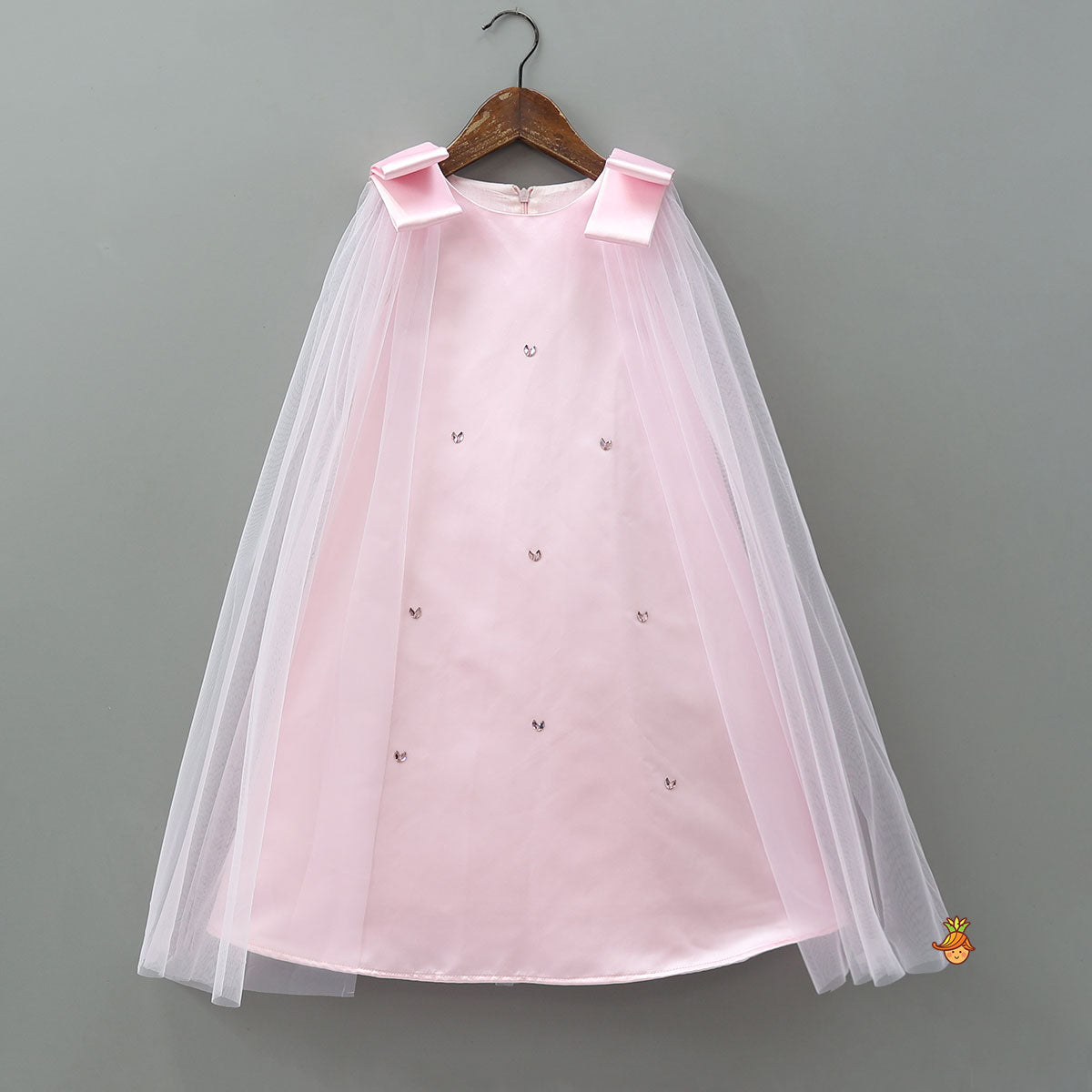 Bow-Adorned Stylish Drape Dress