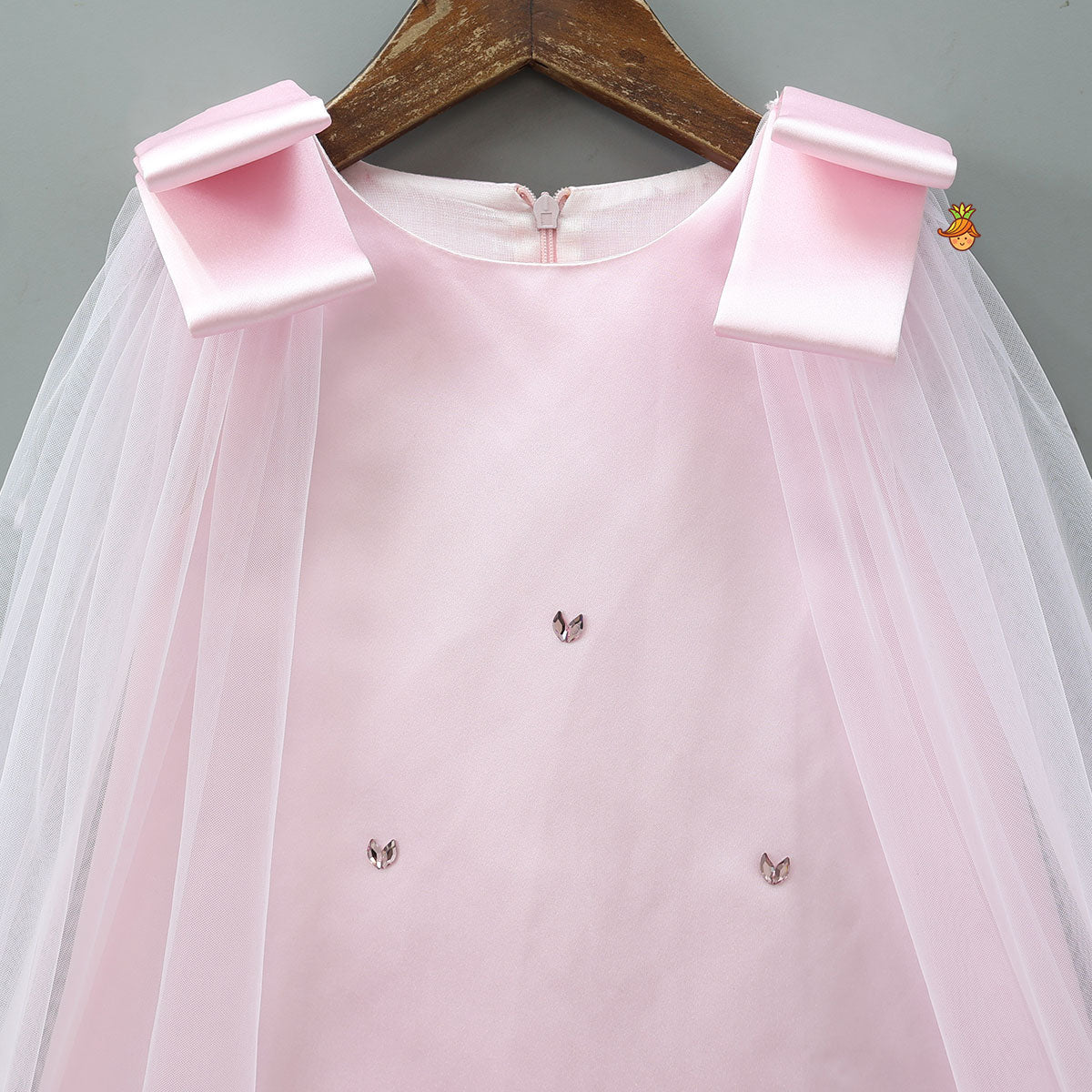 Bow-Adorned Stylish Drape Dress