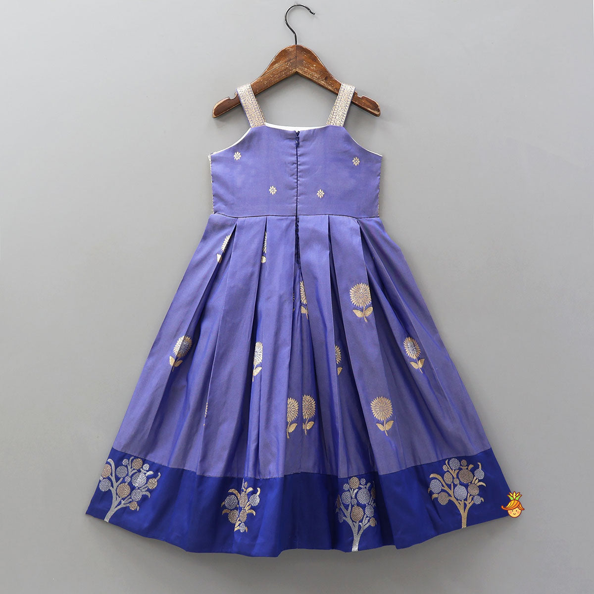 Brocade-Embellished Strappy Sheen Kurti