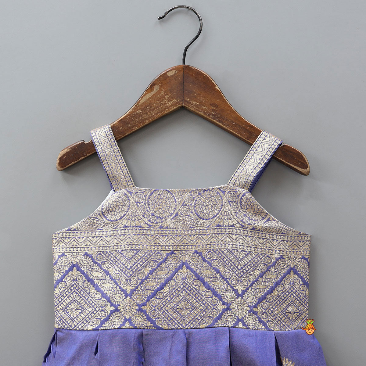 Brocade-Embellished Strappy Sheen Kurti