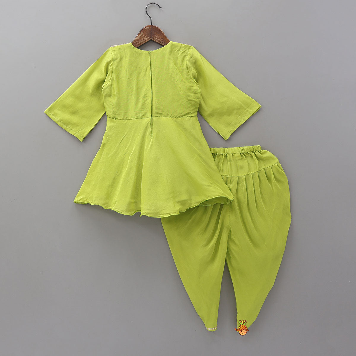 Embroidered Yoke Kurti And Dhoti Pant