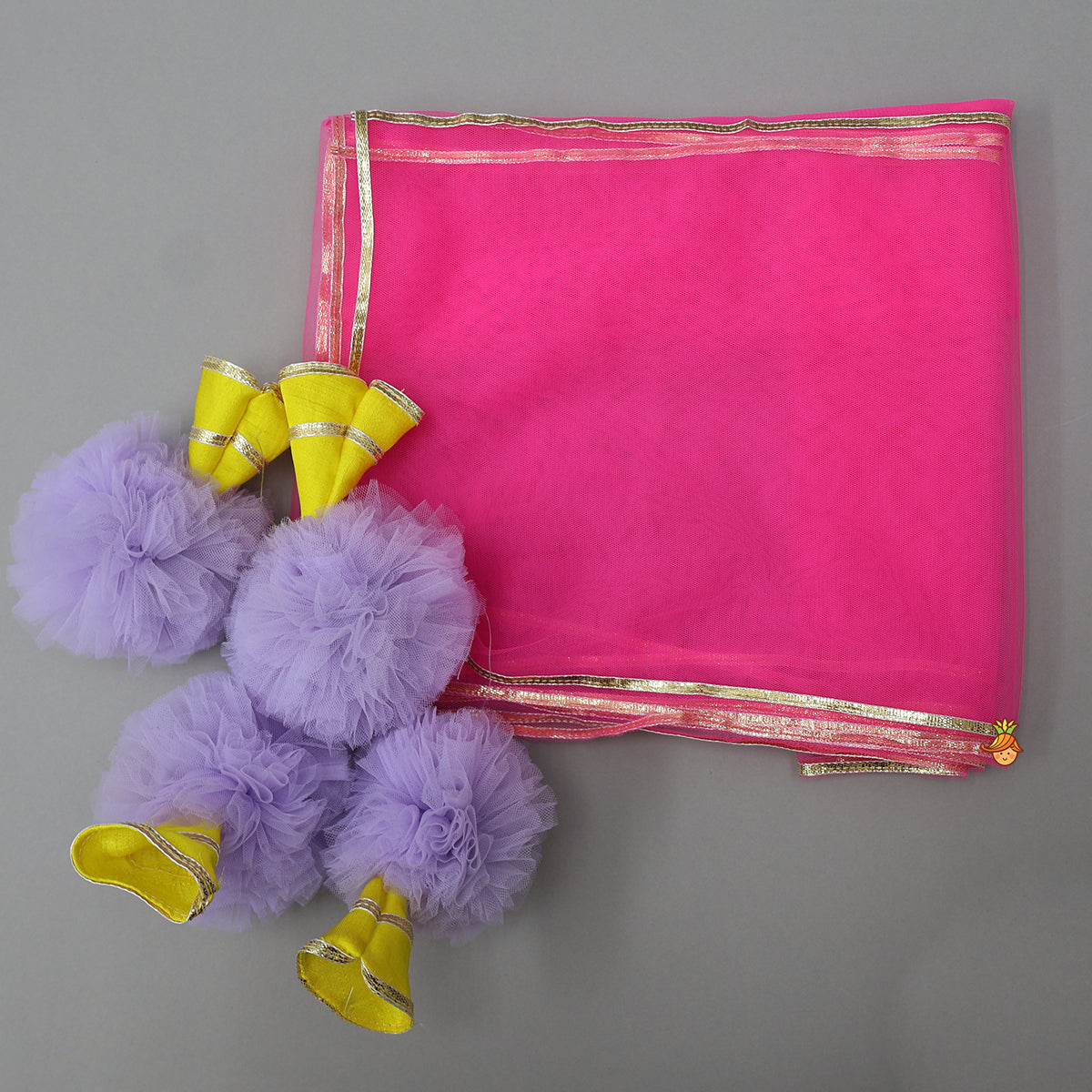 Mirror Work Embellished Kurti With Sharara And Dupatta