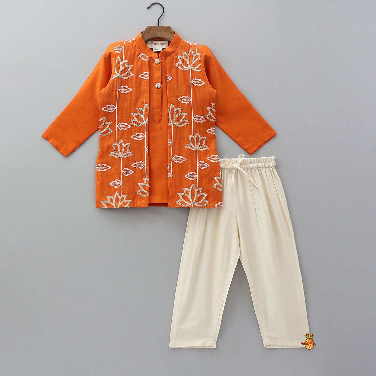 Ethnic Jacket Style Kurta And Pyjama