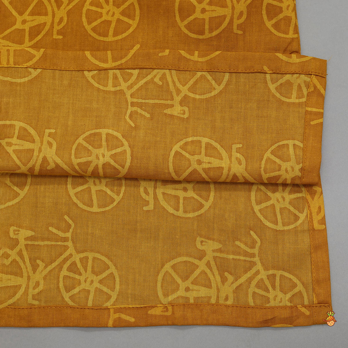 Cycle Print Kurta With Heart And Polka Dot Jacket With Pyjama