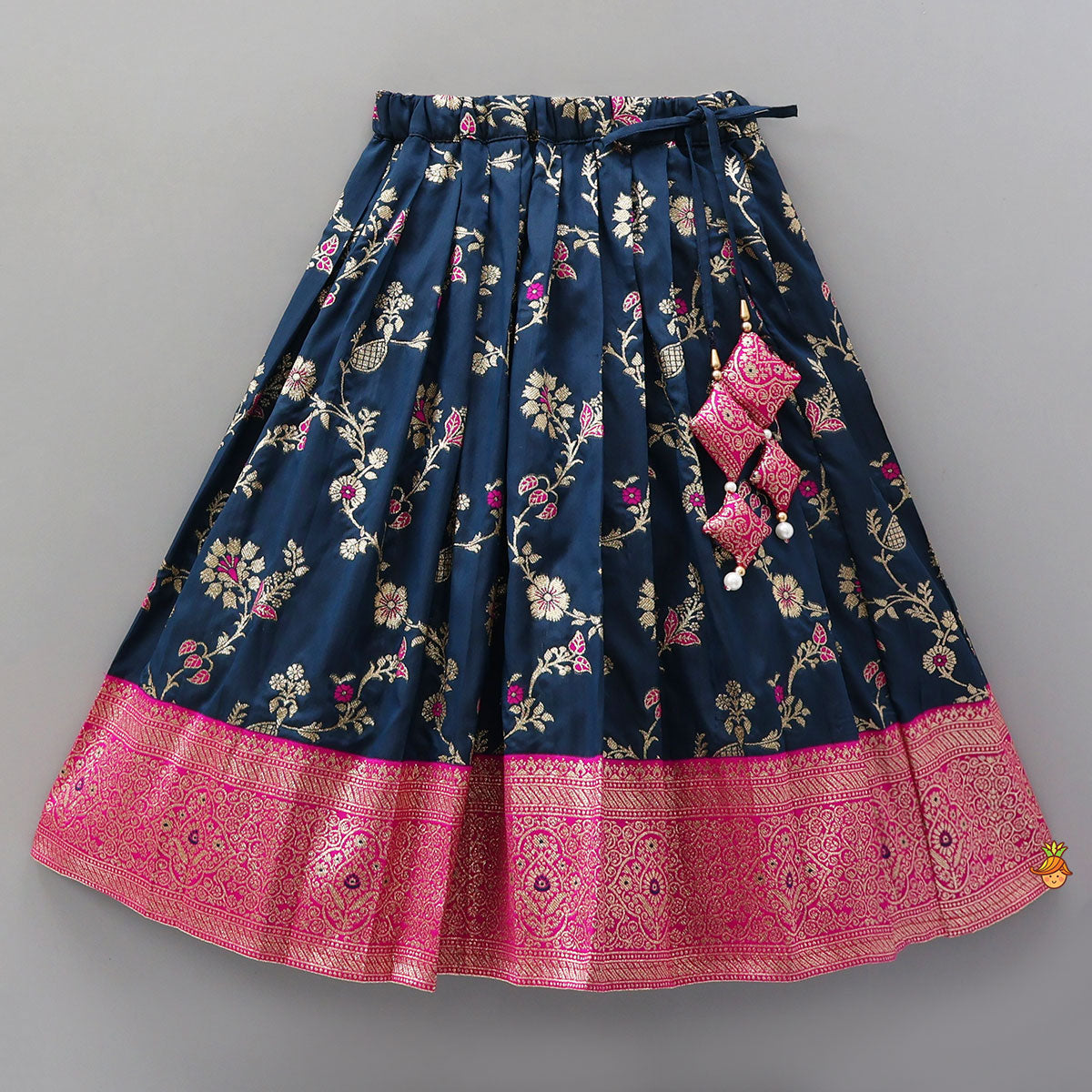 Puff Sleeves Top With Brocade Lehenga