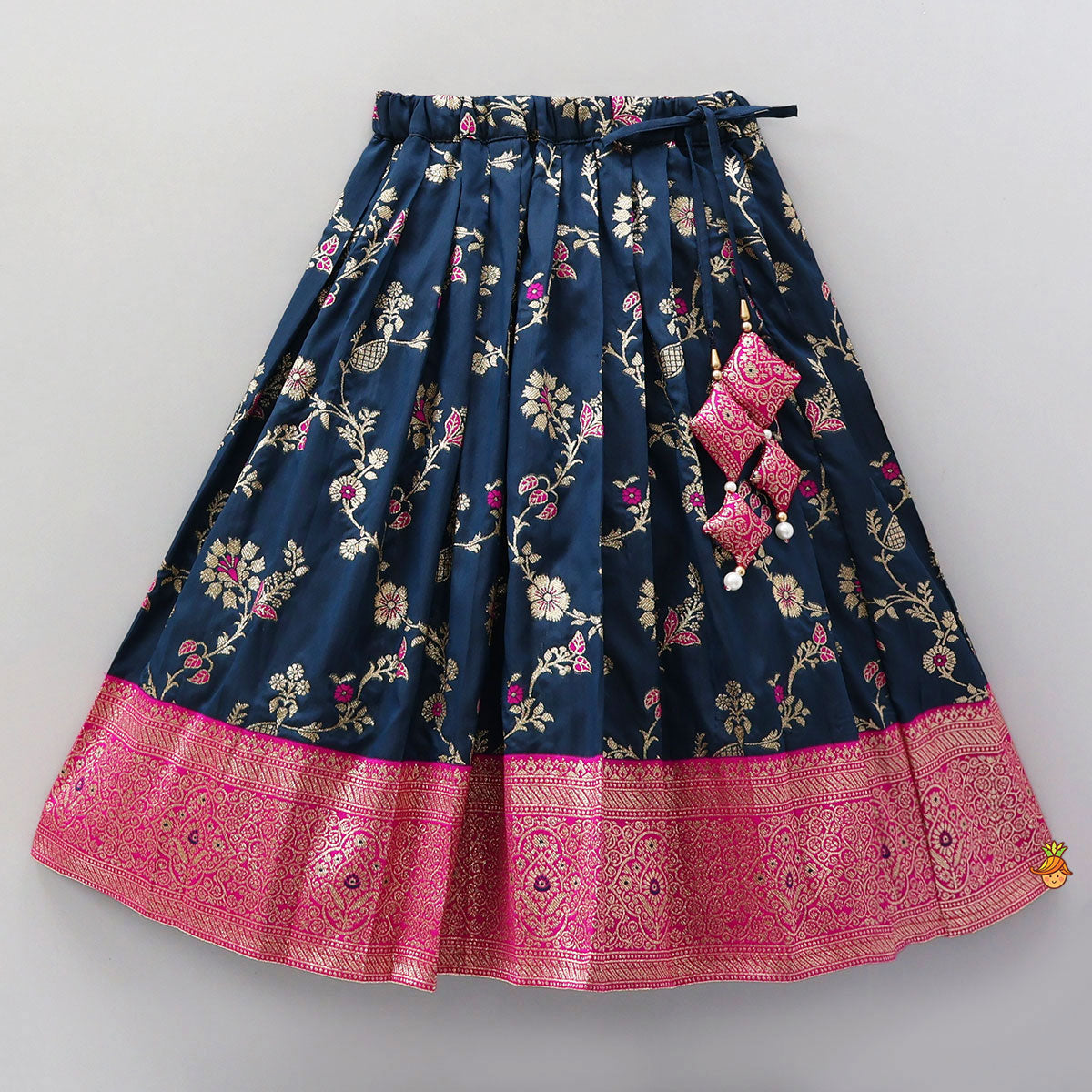 Puff Sleeves Top With Brocade Lehenga