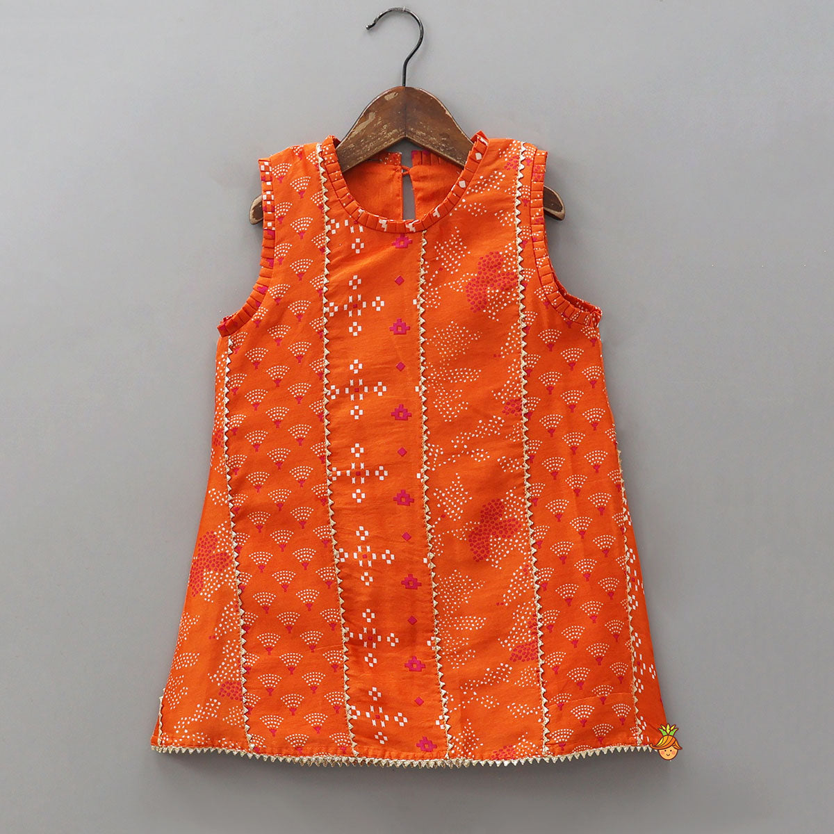 Pleated Neckline Kurti And Matching Pant