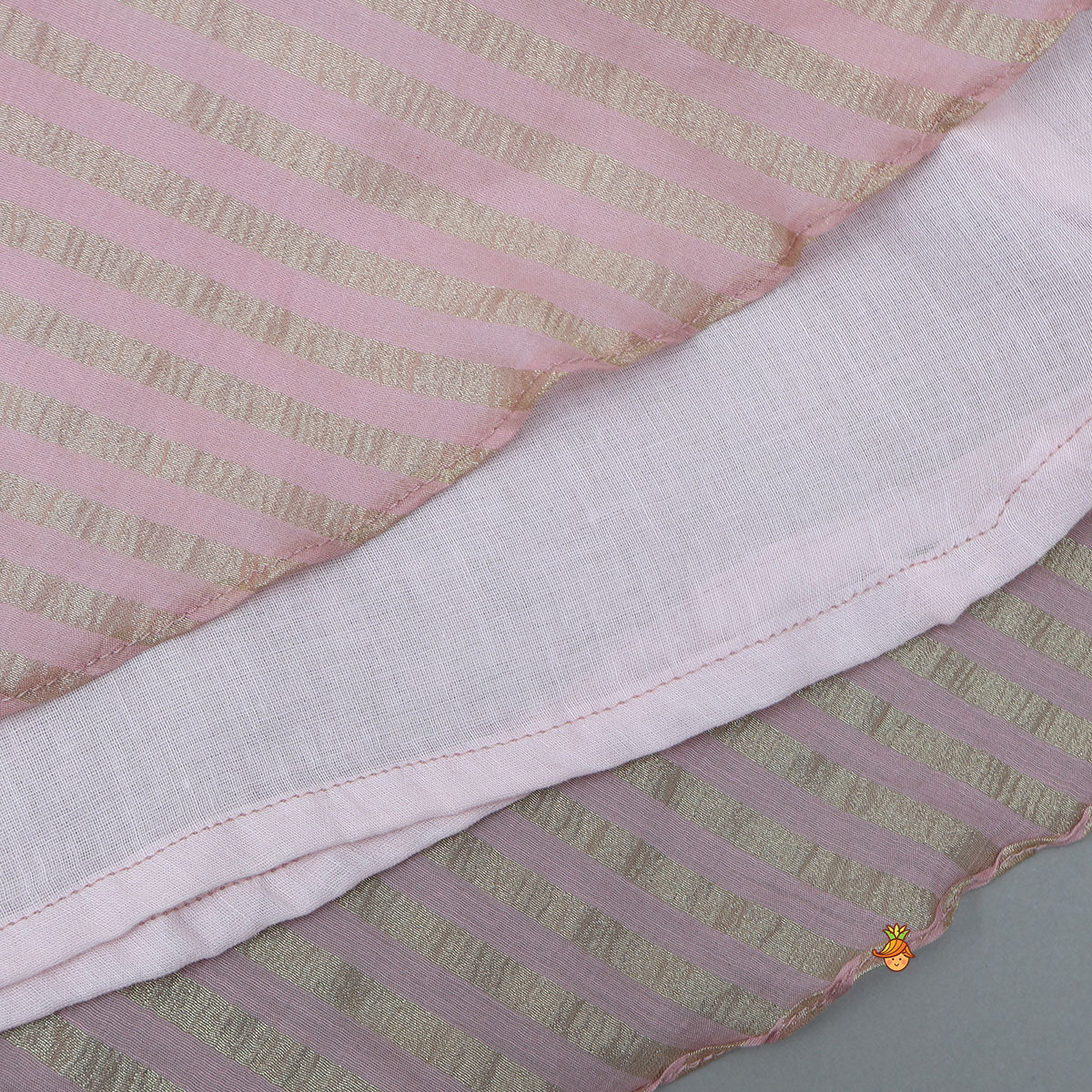 Flared Sleeve Striped Kurti And Pant