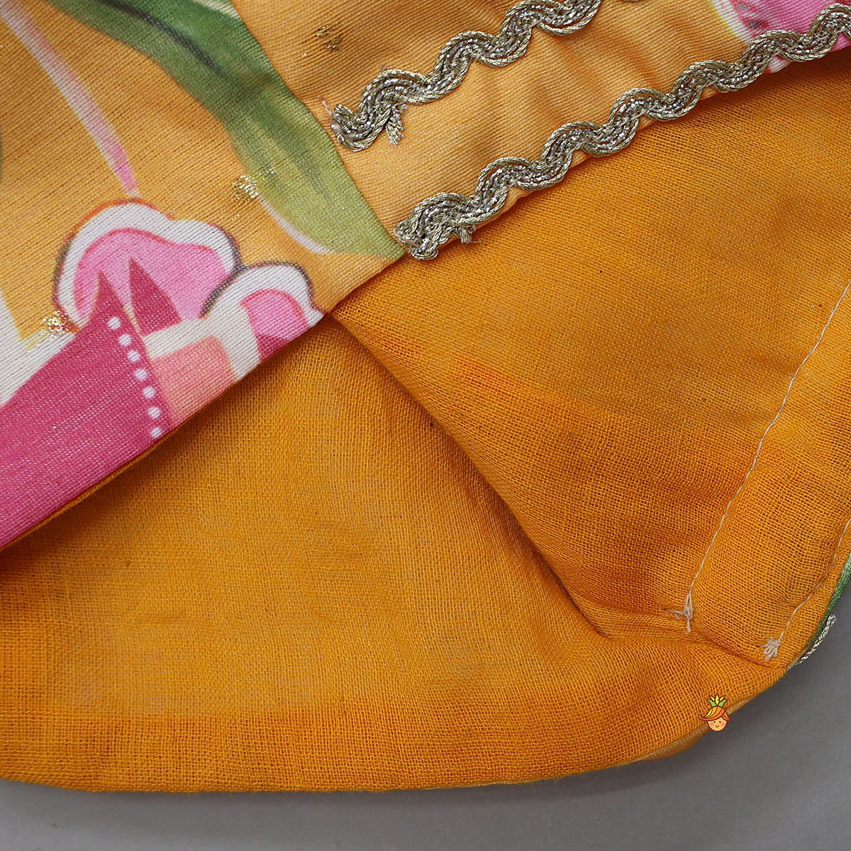 Floral Printed Halter Neck Crop Top And Lehenga