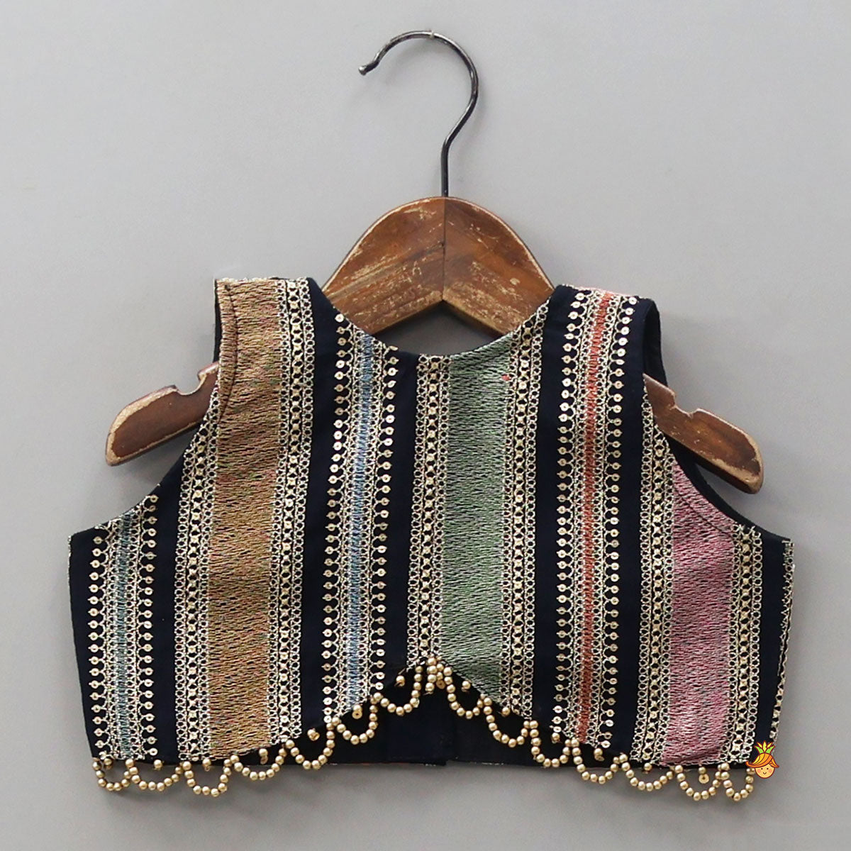 Sequins And Thread Work Top With Lehenga