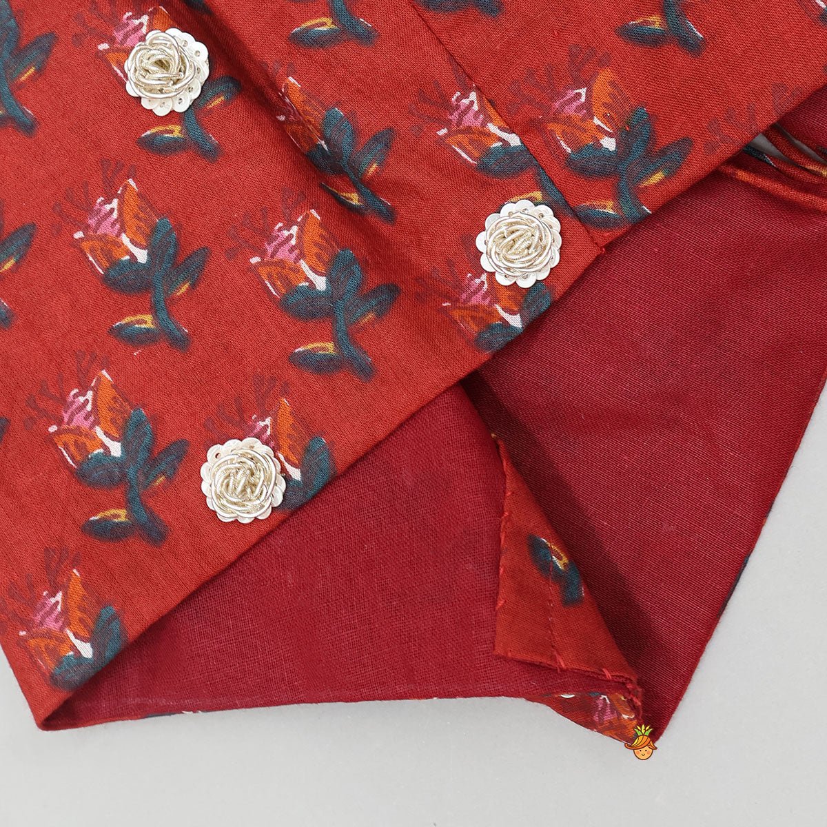 Floral Embellished Halter Neck Top And Lehenga