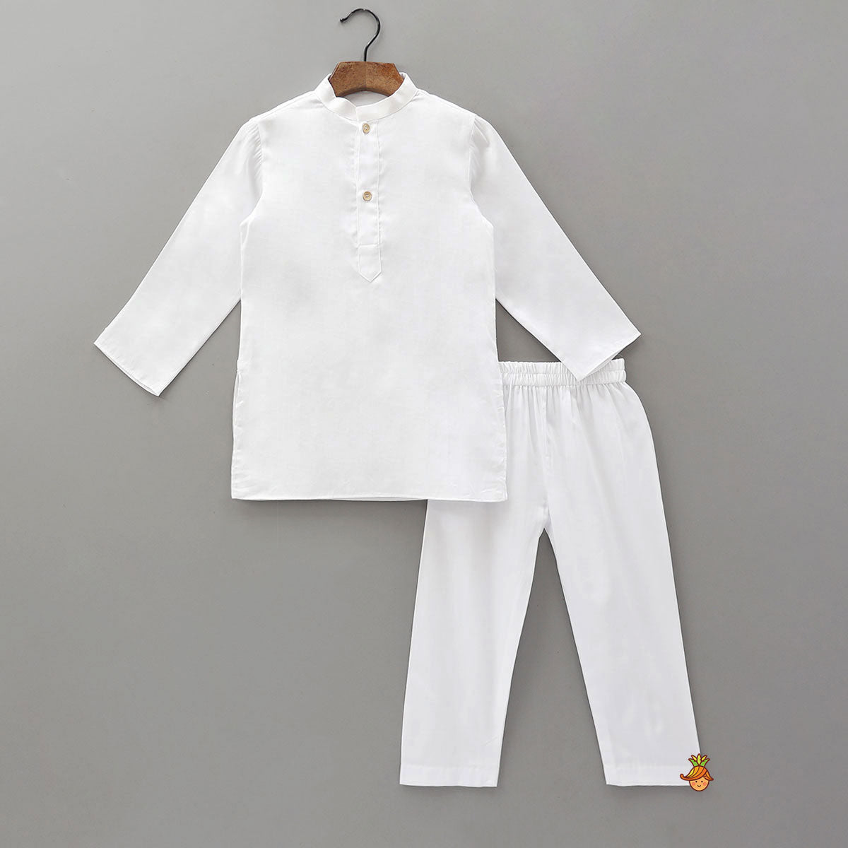 Ethnic Kurta With Adorable Floral Work Jacket And Pyjama