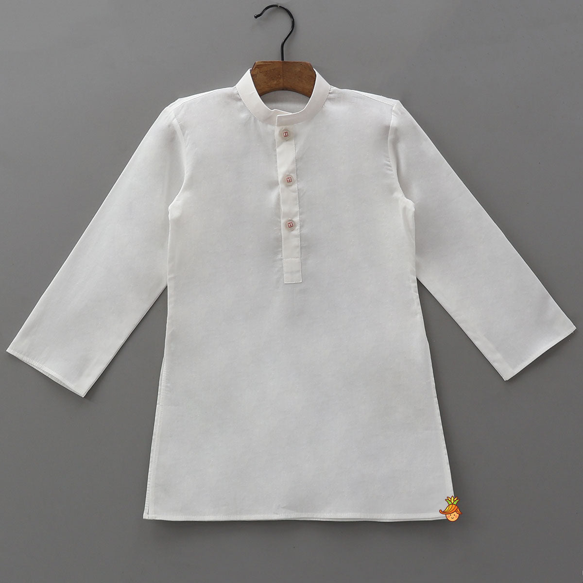 Ethnic Kurta With Adorable Floral Work Jacket And Pyjama