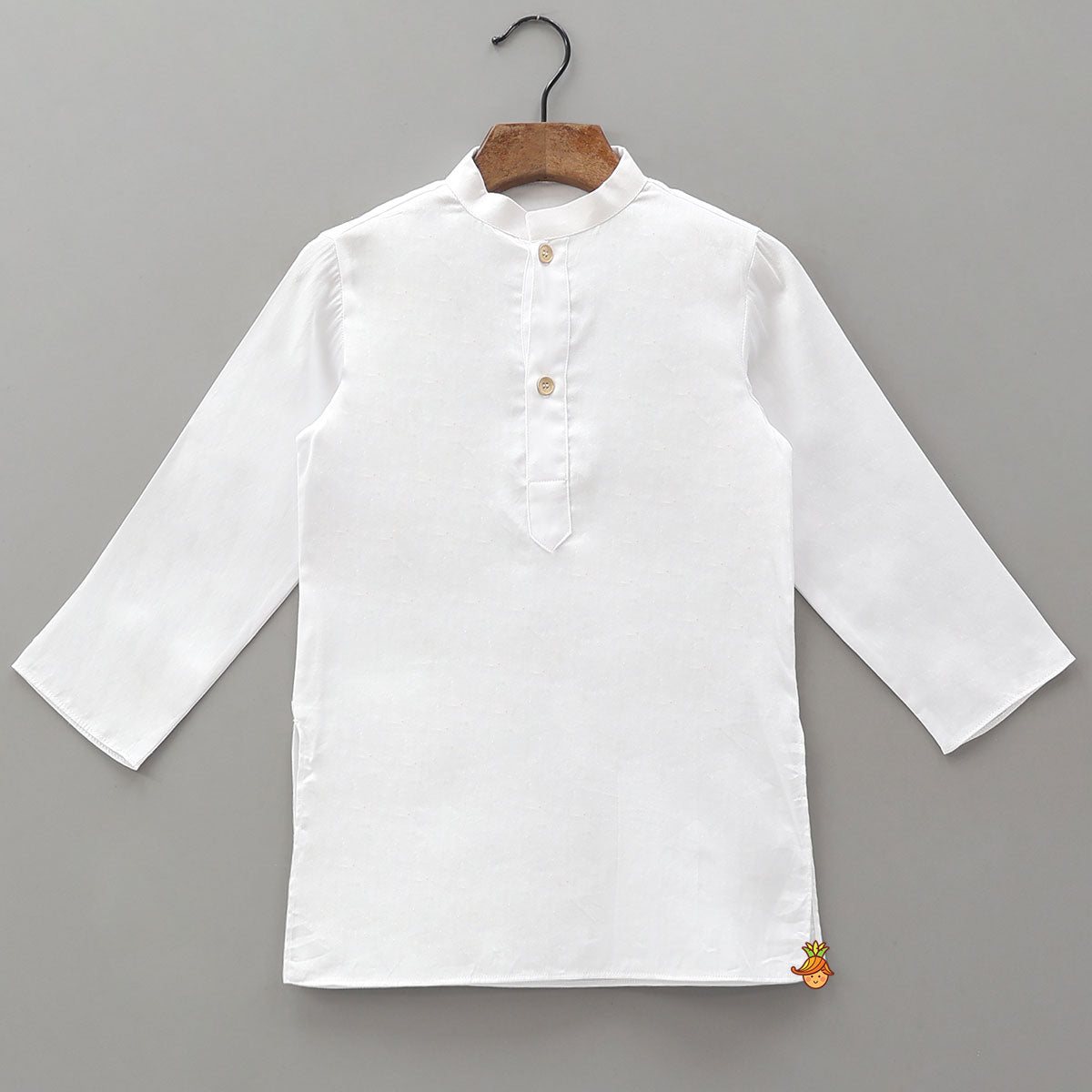 Ethnic Kurta With Adorable Floral Work Jacket And Pyjama