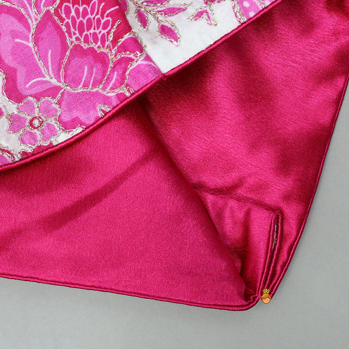 Stand Collar Elegant Top And Floral Tassels Embellished Lehenga