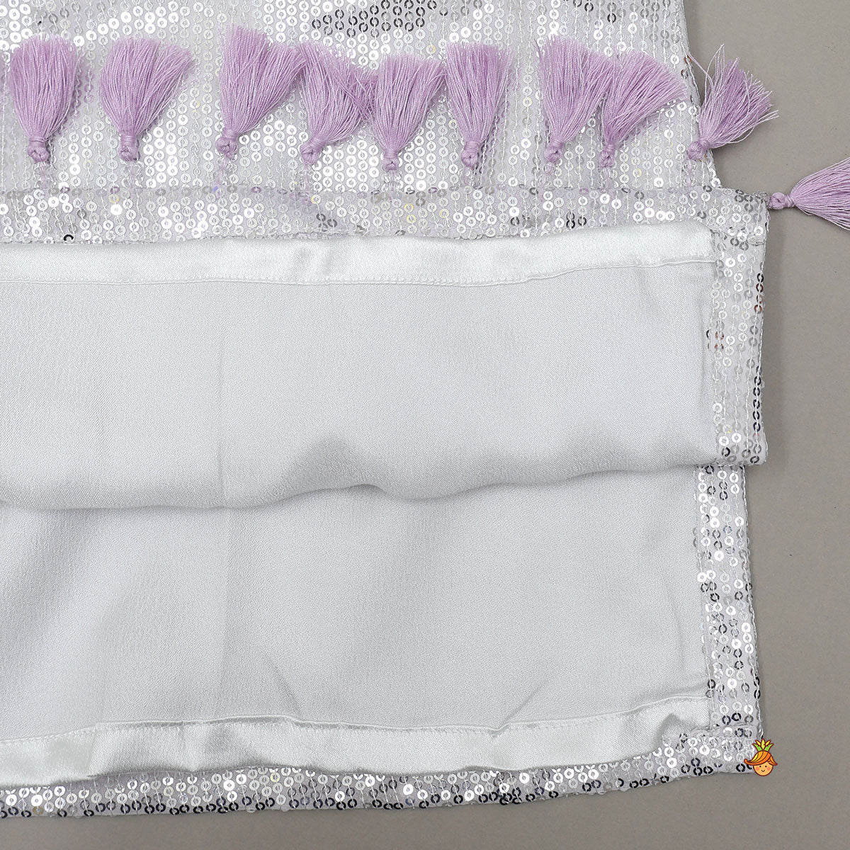 Heavy Sequined Kurti With Shimmery Palazzo And Matching Dupatta