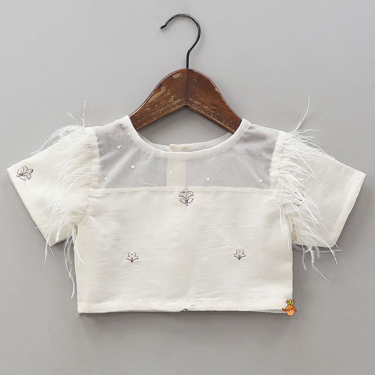 Round Neck Top And Beautifully Embroidered Lehenga With Net Dupatta