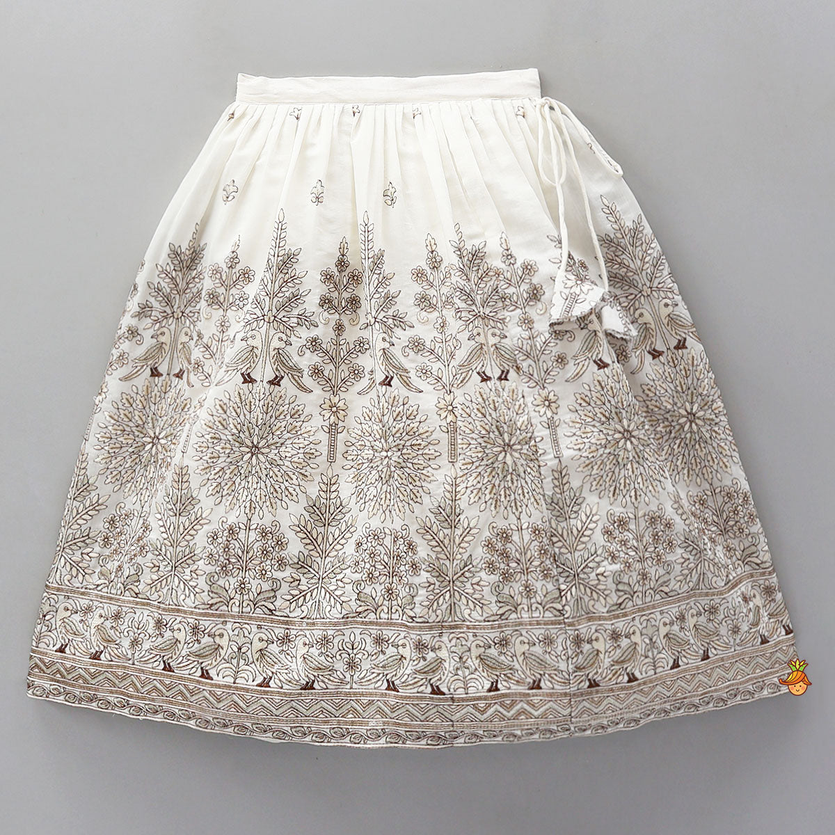 Round Neck Top And Beautifully Embroidered Lehenga With Net Dupatta