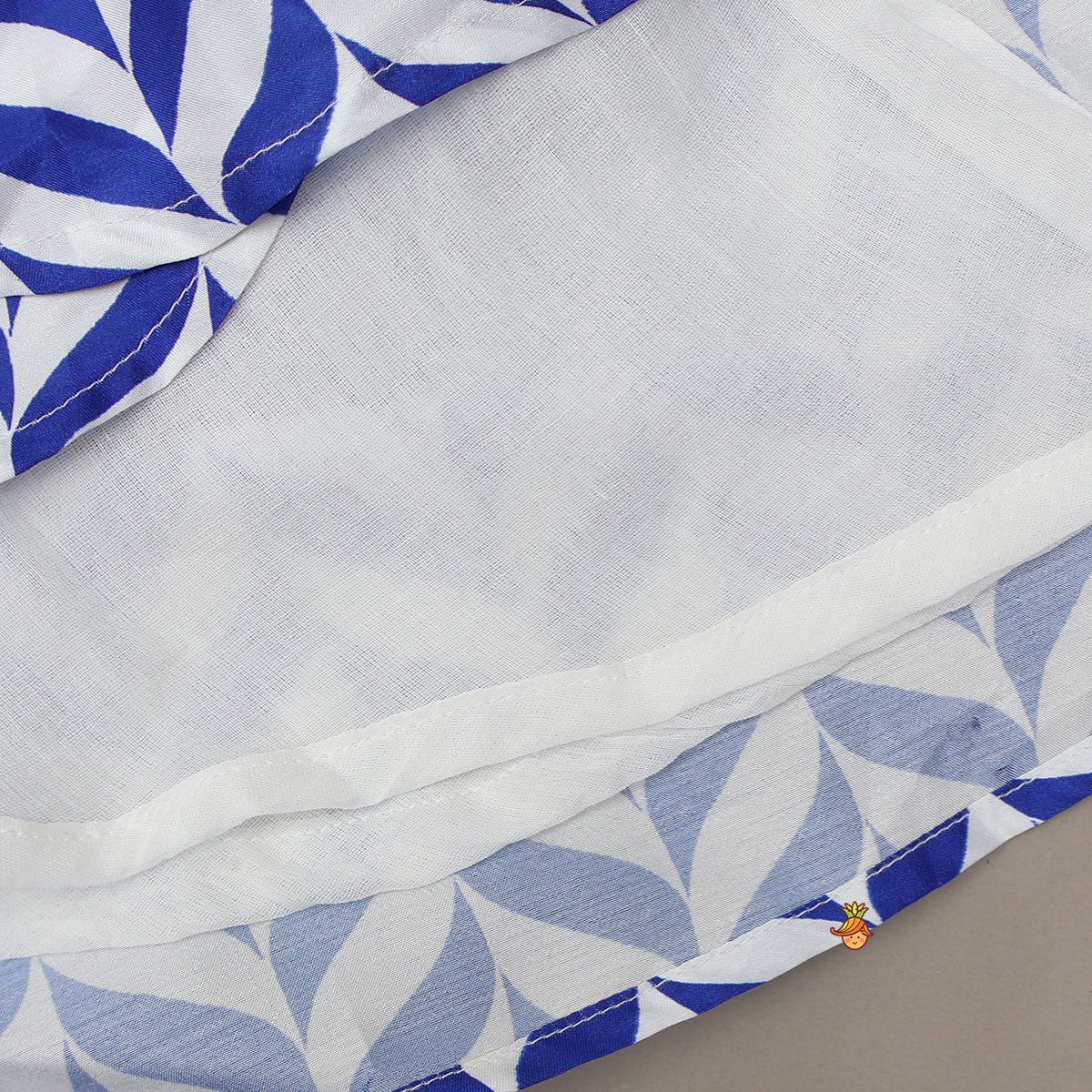 Strappy Crop Top And Dhoti Style Skirt With Printed Matching Cape