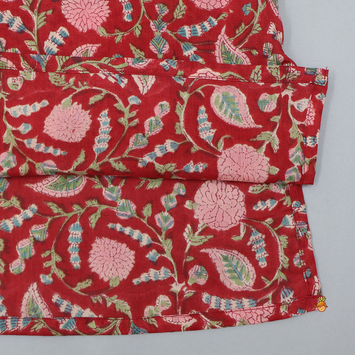 Ethnic Kurta With Loop Buttons Detail Jacket And Dhoti