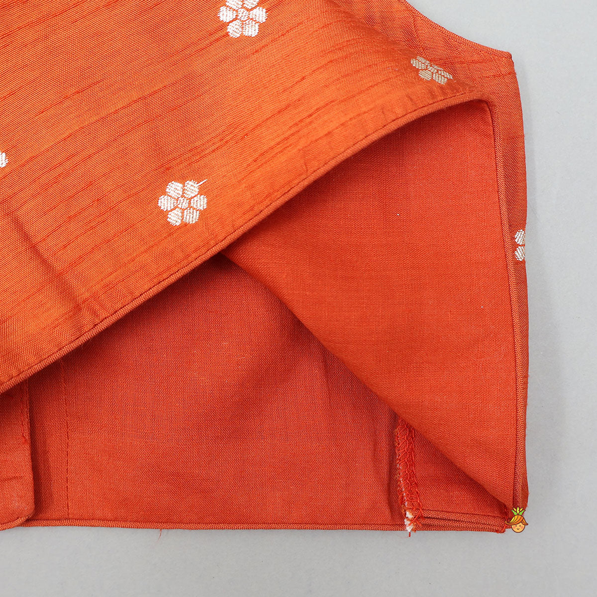 Beautiful Floral Motif Work Top And Lehenga With Matching Dupatta And Potli Bag