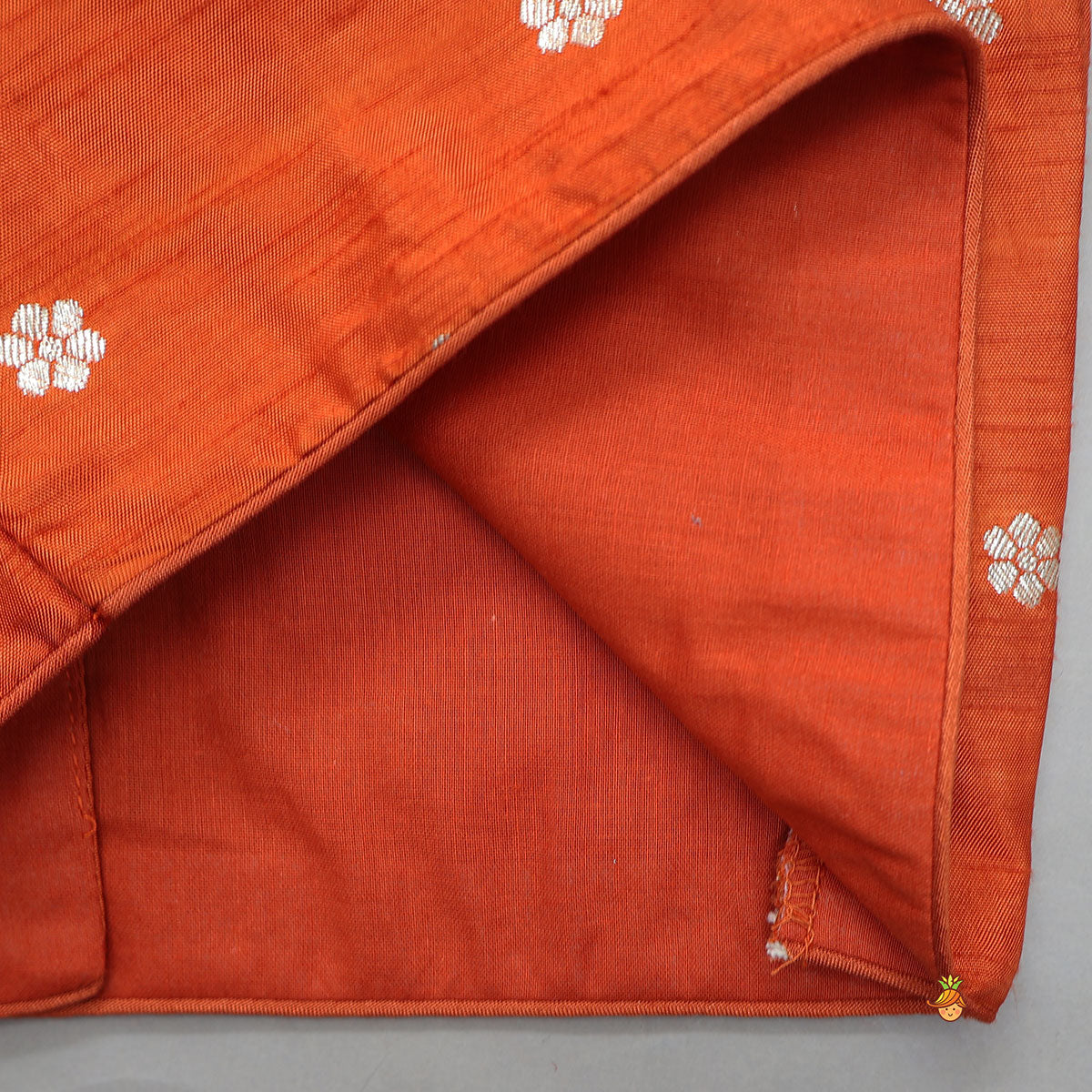 Beautiful Floral Motif Work Top And Lehenga With Matching Dupatta And Potli Bag