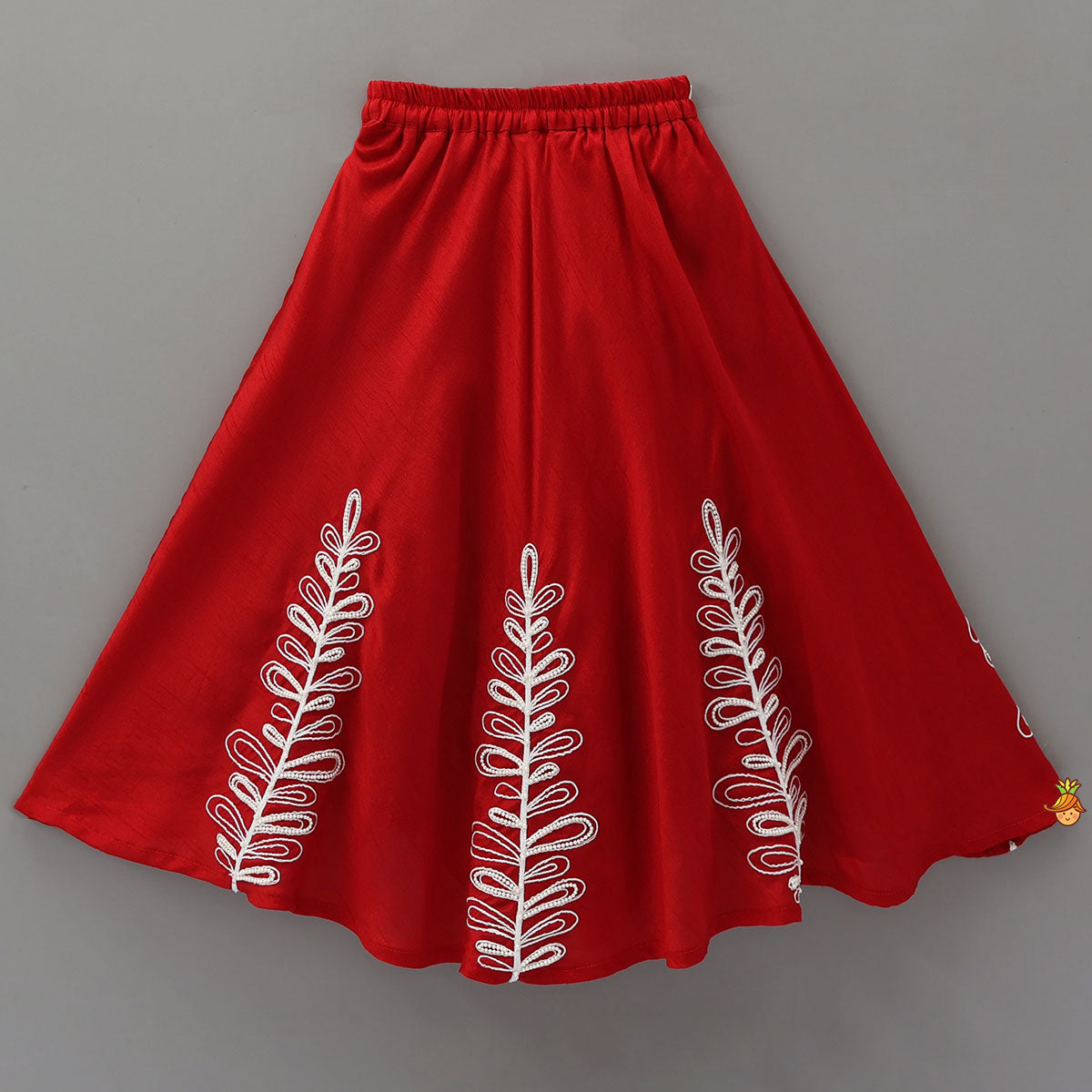 Frills Enhanced Crop Top And Lehenga