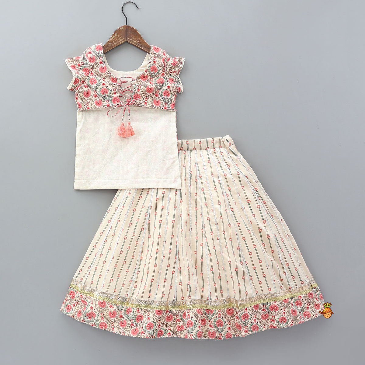 Printed Stylish Top And Lehenga