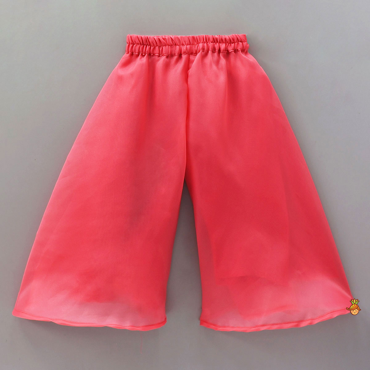 Heavy Yoke-Embroidered Strappy Shimmery Top And Palazzo